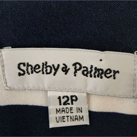 Shelby And Palmer Sleeveless Nautical Inspired V Neck Dress Size 12 Petite - Picture 6 of 10
